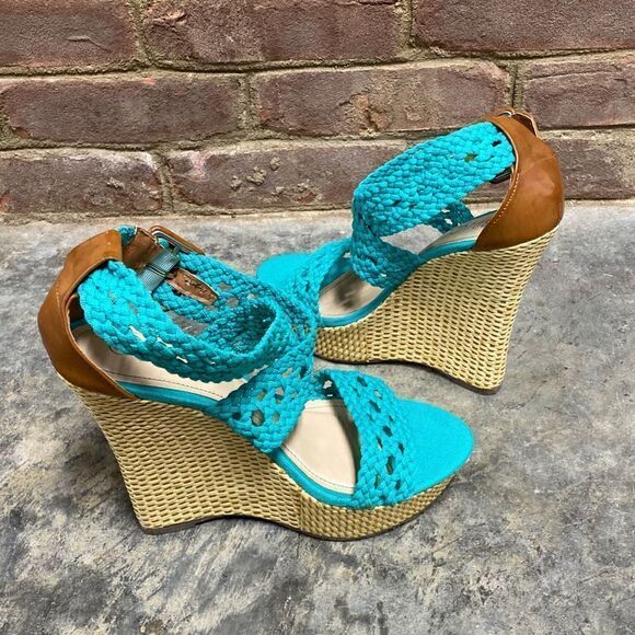 Rouge Helium Seafoam Green wedge Sandal Size 8 NWT - Picture 5 of 7